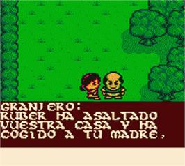 In game image of Quest for Camelot on the Nintendo Game Boy Color.