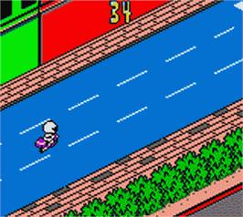 In game image of Radikal Bikers on the Nintendo Game Boy Color.