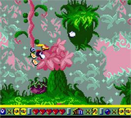 In game image of Rayman on the Nintendo Game Boy Color.