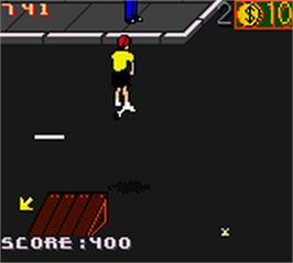 In game image of Razor Freestyle Scooter on the Nintendo Game Boy Color.