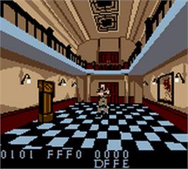 In game image of Resident Evil on the Nintendo Game Boy Color.