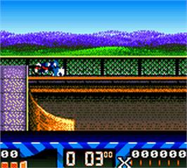 In game image of Road Champs - Bxs Stunt Biking on the Nintendo Game Boy Color.