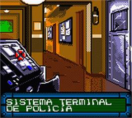 In game image of Robocop on the Nintendo Game Boy Color.