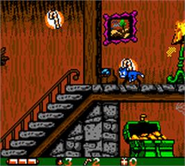 In game image of Santa Claus Junior on the Nintendo Game Boy Color.