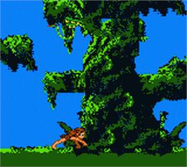In game image of Tarzan on the Nintendo Game Boy Color.