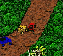 In game image of Tonka Raceway on the Nintendo Game Boy Color.