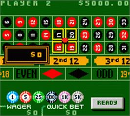 In game image of Vegas Games on the Nintendo Game Boy Color.