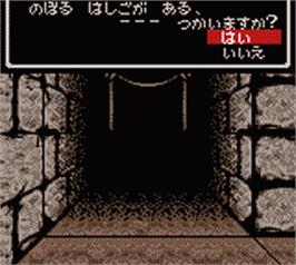 In game image of Wizardry - Proving Grounds of the Mad Overlord on the Nintendo Game Boy Color.