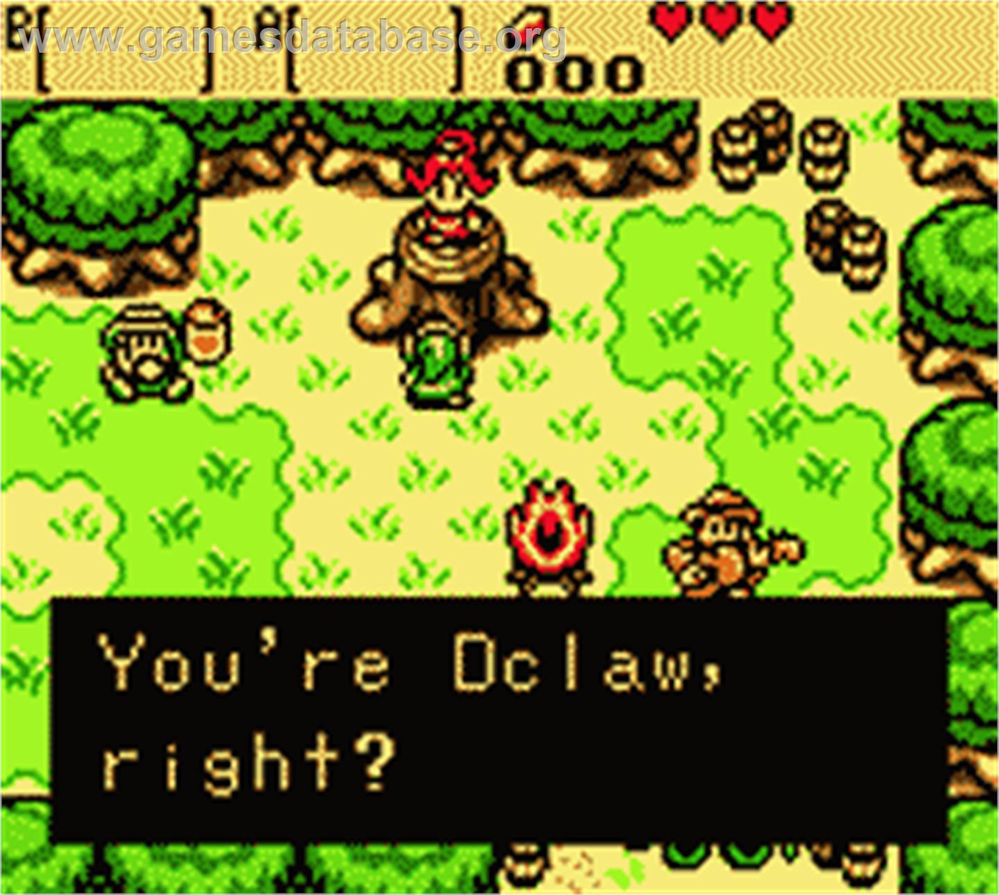 Legend Of Zelda - Oracle Of Seasons, The - Nintendo Game Boy Color - Artwork - In Game