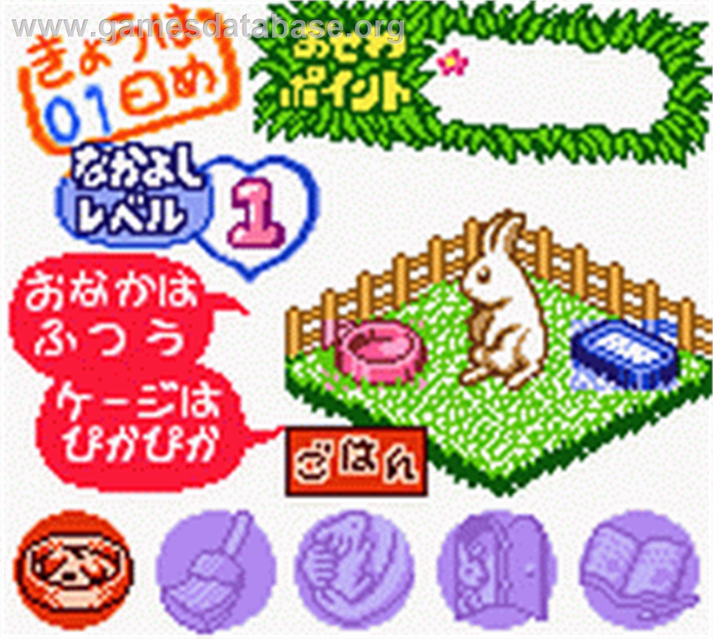 Nakayoshi Pet Series 2 - Kawaii Usagi - Nintendo Game Boy Color - Artwork - In Game