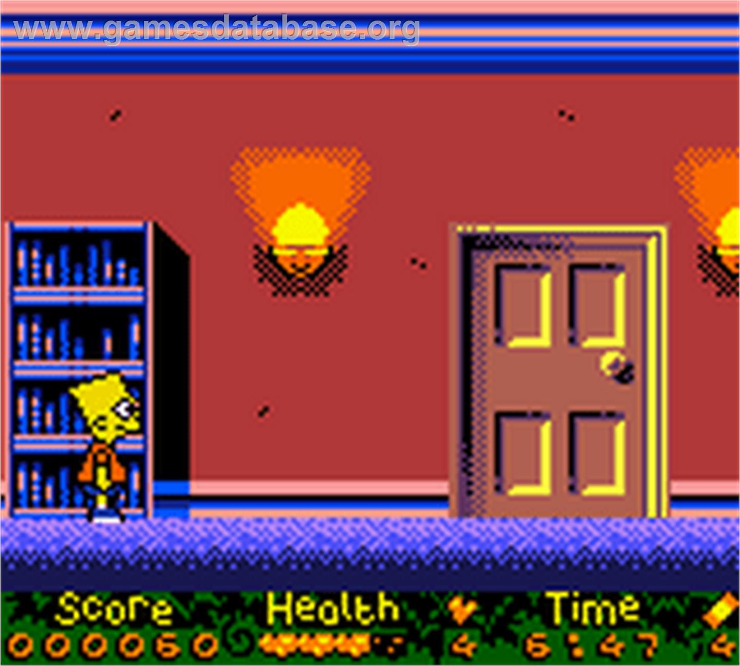 Simpsons: Night of the Living Treehouse of Horror - Nintendo Game Boy Color - Artwork - In Game