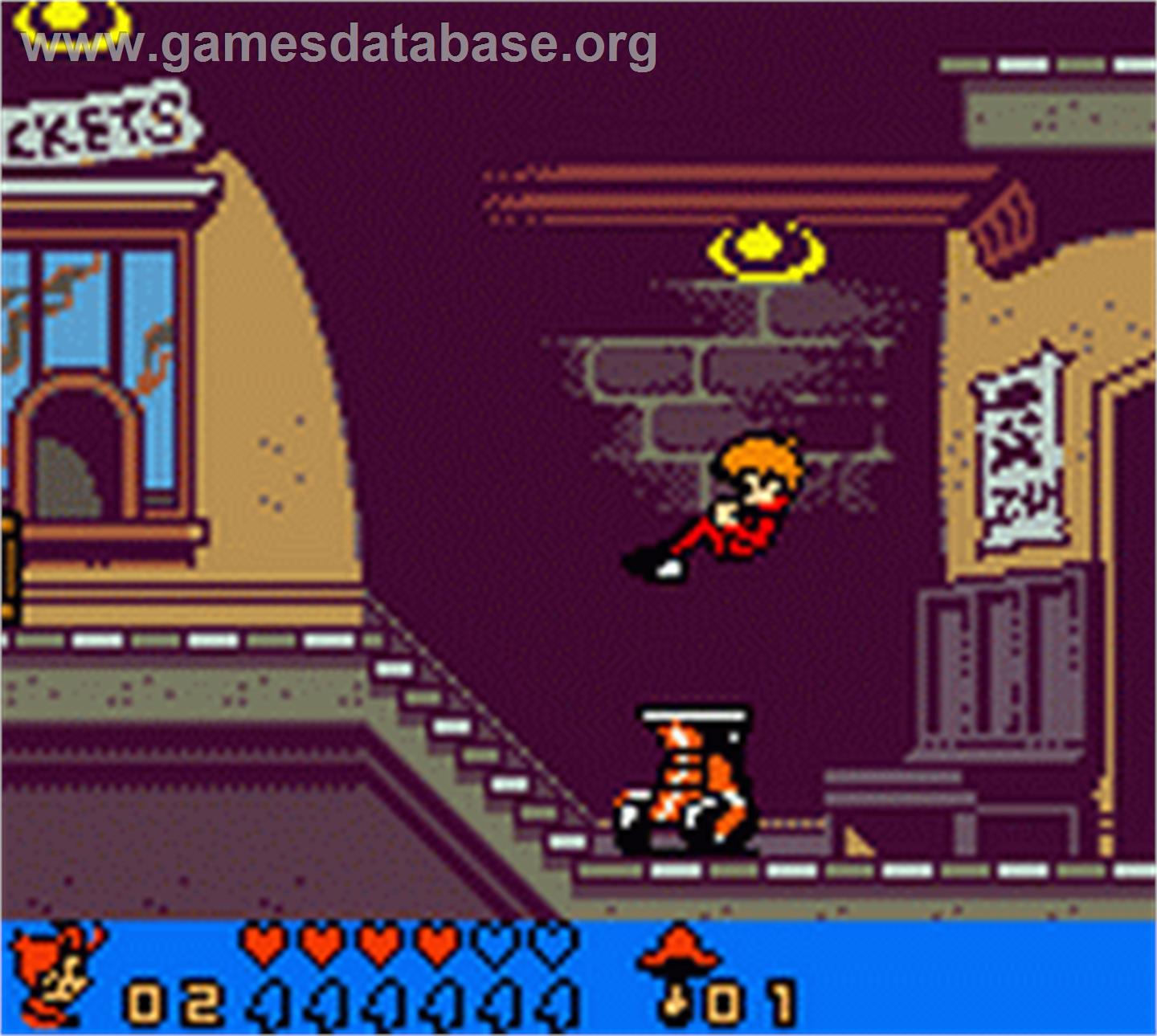 Spirou Robbedoes - The Robot Invasion - Nintendo Game Boy Color - Artwork - In Game