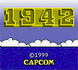 Title screen of 1942 on the Nintendo Game Boy Color.