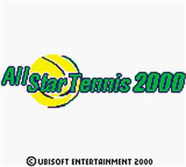 Title screen of All Star Tennis 2000 on the Nintendo Game Boy Color.