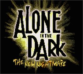Title screen of Alone In The Dark - The New Nightmare on the Nintendo Game Boy Color.