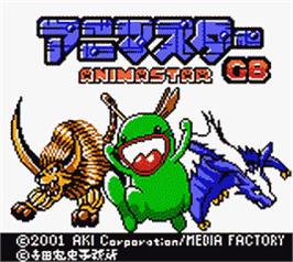 Title screen of Animastar Gb on the Nintendo Game Boy Color.