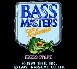 Title screen of Bass Masters Classic on the Nintendo Game Boy Color.