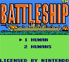 Title screen of Battleship on the Nintendo Game Boy Color.