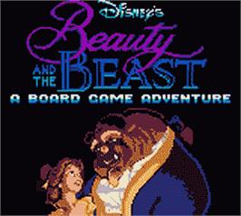 Title screen of Beauty And The Beast - A Board Game Adventure on the Nintendo Game Boy Color.
