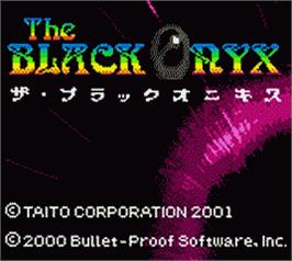 Title screen of Black Onyx, The on the Nintendo Game Boy Color.