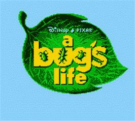 Title screen of Bug's Life, A on the Nintendo Game Boy Color.