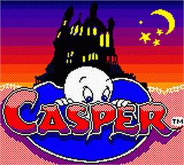 Title screen of Casper on the Nintendo Game Boy Color.