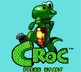 Title screen of Croc on the Nintendo Game Boy Color.