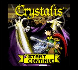 Title screen of Crystalis on the Nintendo Game Boy Color.