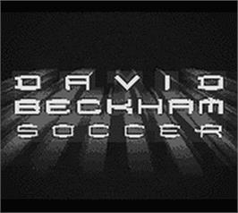 Title screen of David Beckham Soccer on the Nintendo Game Boy Color.