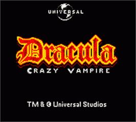 Title screen of Dracula - Crazy Vampire on the Nintendo Game Boy Color.