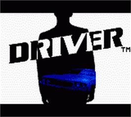 Title screen of Driver - You Are The Wheelman on the Nintendo Game Boy Color.
