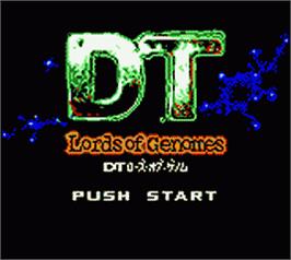 Title screen of Dt - Lords Of Genomes on the Nintendo Game Boy Color.
