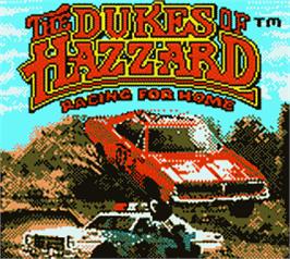 Title screen of Dukes Of Hazzard, The - Racing For Home on the Nintendo Game Boy Color.