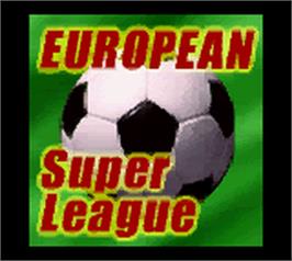 Title screen of European Super League on the Nintendo Game Boy Color.