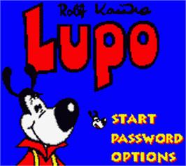 Title screen of Fix And Foxi - Episode 1 Lupo on the Nintendo Game Boy Color.