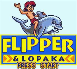 Title screen of Flipper And Lopaka on the Nintendo Game Boy Color.