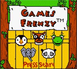 Title screen of Games Frenzy on the Nintendo Game Boy Color.