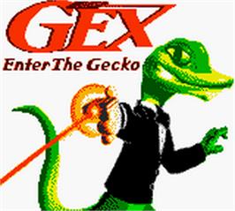 Title screen of Gex: Enter the Gecko on the Nintendo Game Boy Color.