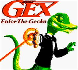 Title screen of Gex - Enter The Gecko on the Nintendo Game Boy Color.