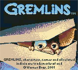 Title screen of Gremlins Unleashed on the Nintendo Game Boy Color.