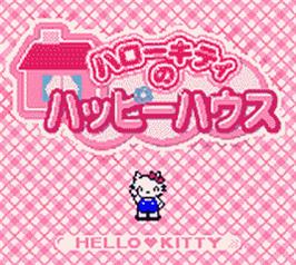 Title screen of Hello Kitty No Happy House on the Nintendo Game Boy Color.