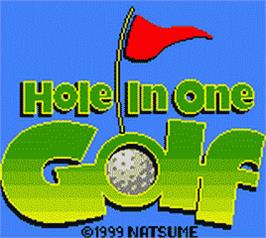 Title screen of Hole in One Golf on the Nintendo Game Boy Color.