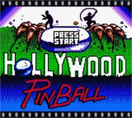 Title screen of Hollywood Pinball on the Nintendo Game Boy Color.