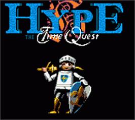 Title screen of Hype - The Time Quest on the Nintendo Game Boy Color.