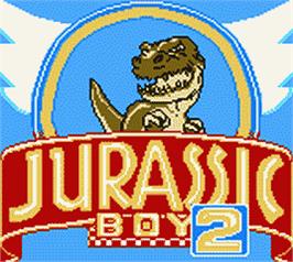 Title screen of Jurassic Boy 2 on the Nintendo Game Boy Color.