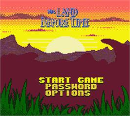 Title screen of Land Before Time on the Nintendo Game Boy Color.