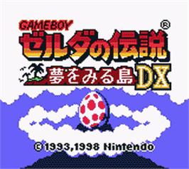 Title screen of Legend Of Zelda - Link's Awakening Dx, The on the Nintendo Game Boy Color.