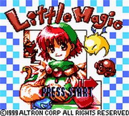 Title screen of Little Magic on the Nintendo Game Boy Color.