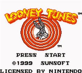 Title screen of Looney Tunes on the Nintendo Game Boy Color.