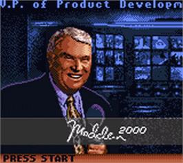 Title screen of Madden NFL 2000 on the Nintendo Game Boy Color.